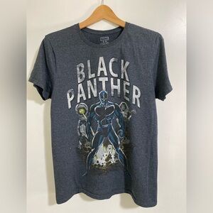 Marvel Black Panther T-Shirt Men’s Sz M Gray Graphic Tee Marvel Comics Superhero